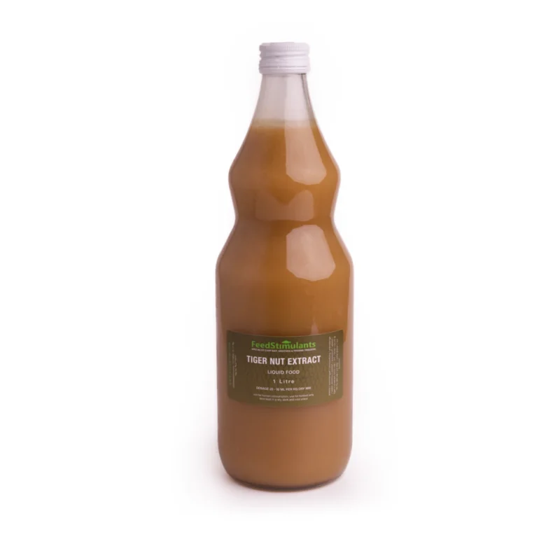 A bottle of liquid sweet tiger nut extract used for all kinds of carp bait as an ingredient.